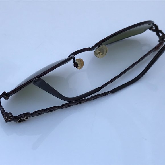 St John Sunglasses Thin Metal Bronze Gold Chain de - Picture 12 of 12